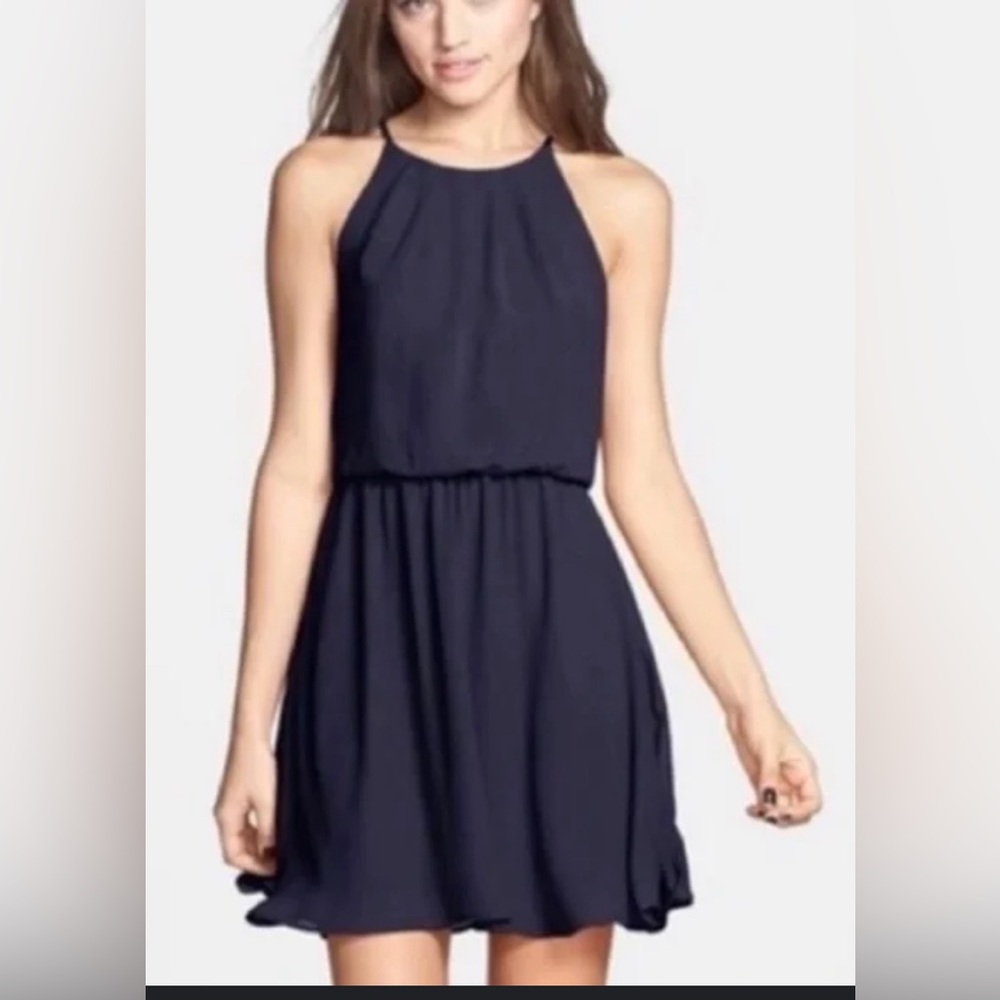Francesca’s Lush Dress in Indigo, size L.